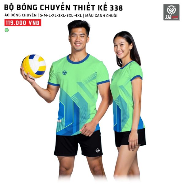 Thiết Kế Áo Bóng Chuyền Màu Xanh Chuối Độc Đáo