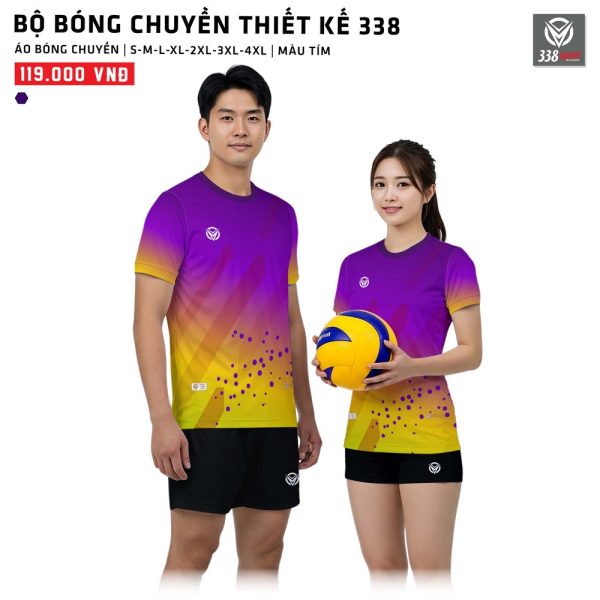 Bộ Áo Bóng Chuyền Màu Tím Nổi Bật 2025