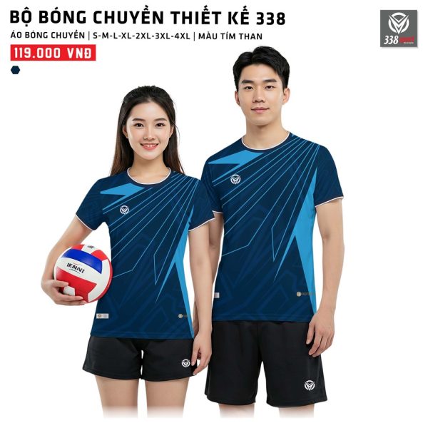 Bộ Áo Bóng Chuyền Thiết Kế 338 In Tên Số Miễn Phí