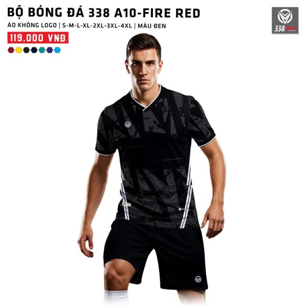 Áo Bóng Đá Không Logo 338-A10-FIRE RED Thiết Kế - Hình ảnh 7