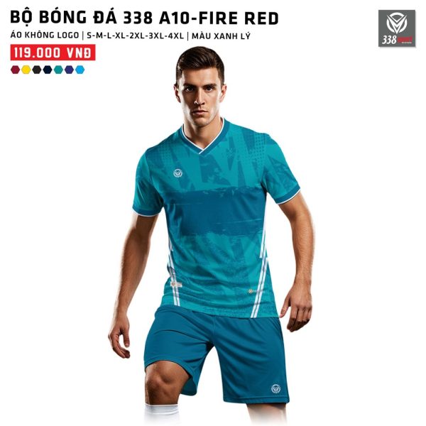Áo Bóng Đá Không Logo 338-A10-FIRE RED Thiết Kế - Hình ảnh 3