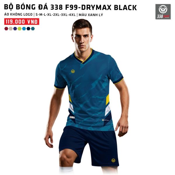 Thế Giới Áo Bóng Đá Không Logo 338-F99-DRYMAX BLACK - Hình ảnh 3