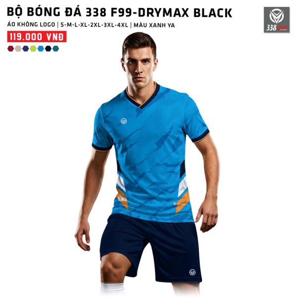 Thế Giới Áo Bóng Đá Không Logo 338-F99-DRYMAX BLACK - Hình ảnh 2