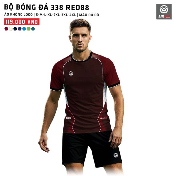 Áo Bóng Đá Không Logo 338-RED88 Độc Lạ - Hình ảnh 7