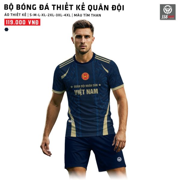 Đồ Thi Đấu Bóng Đá Quân Đội Nhân Dân Màu Than Đẹp