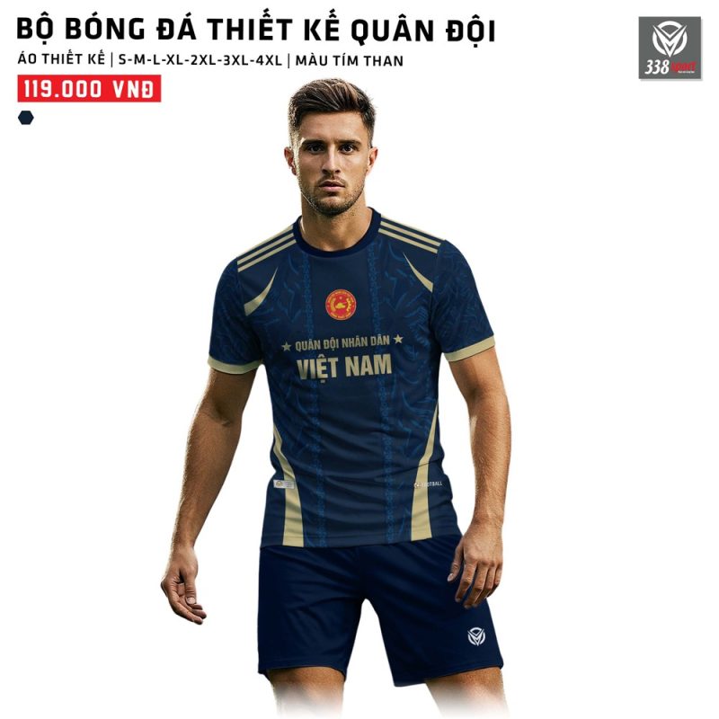 Đồ Thi Đấu Bóng Đá Quân Đội Nhân Dân Màu Than Đẹp