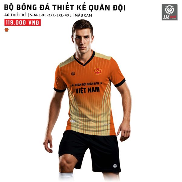 May Áo Bóng Đá Quân Đội Nhân Dân Việt Nam Màu Cam