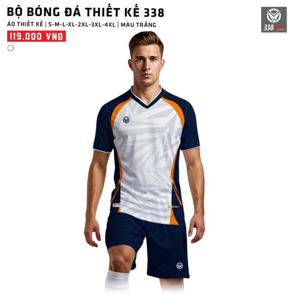 In Áo Bóng Đá Thiết Kế Theo Yêu Cầu 338 Màu Trắng Đẹp