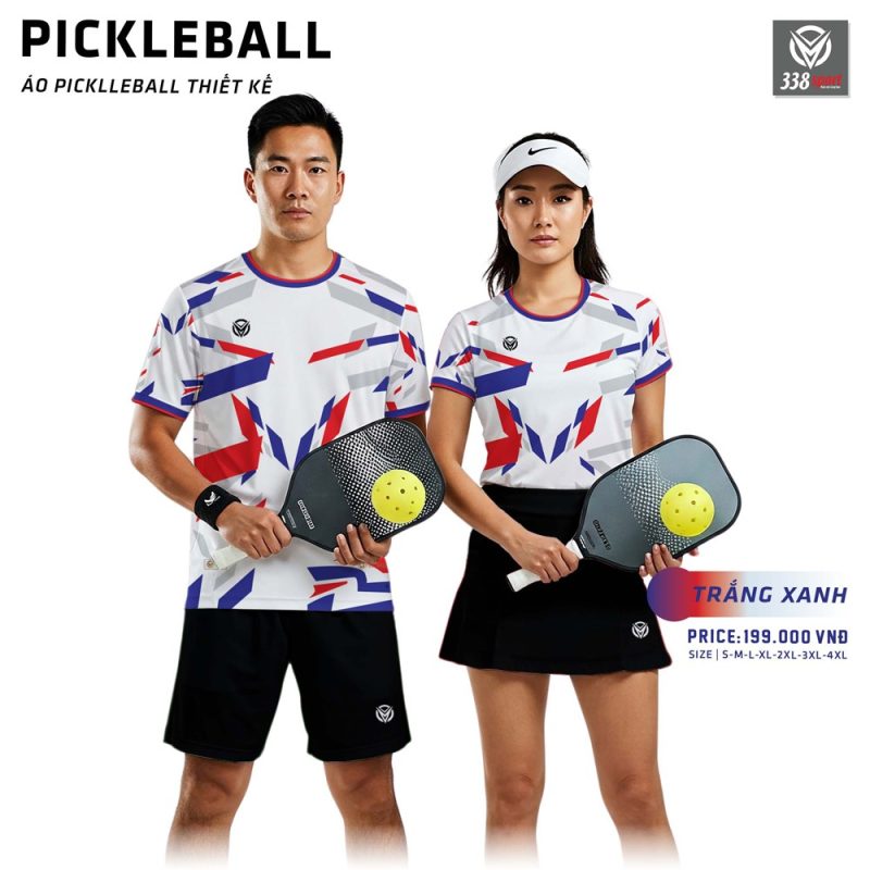 Thiết Kế Mẫu Áo Pickleball Theo Ý Tưởng Màu Trắng