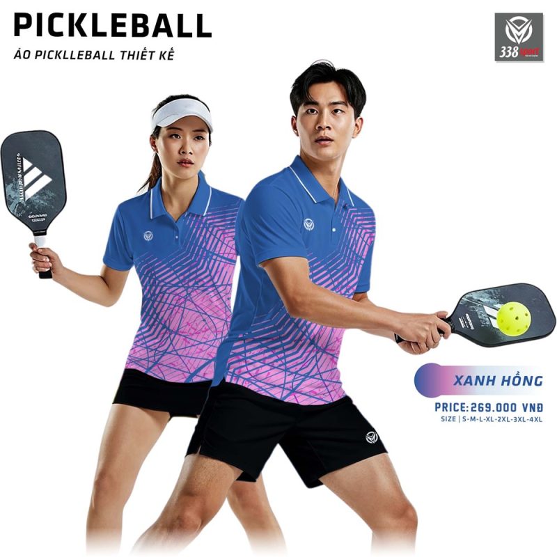 Gợi Ý Thiết Kế Áo Pickleball Màu Xanh Hồng Mới 2025