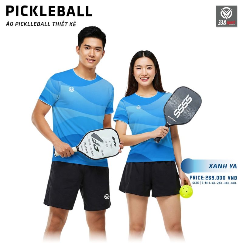 Thiết Kế Và Sản Xuất Áo Pickleball Màu Xanh Ya Đẹp