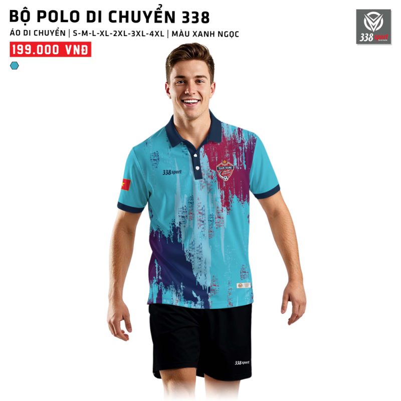 Áo Polo Di Chuyển Thiết Kế Thể Thao Nam Năng Động