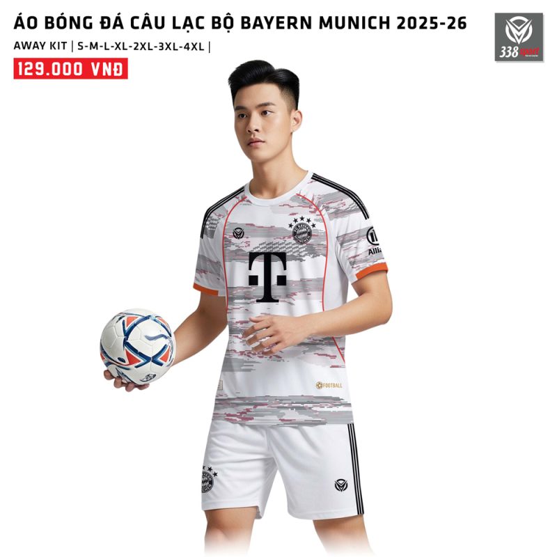 Áo Bóng Đá Câu Lạc Bộ Bayern Munich Sân Khách 2025-26