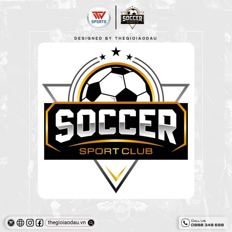 Logo Áo Đấu SOCCER SPORT CLUB – Màu Đen Vàng Cam Cá Tính