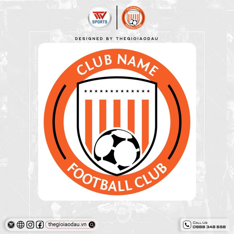 Logo CLB Bóng Đá - Màu Cam Chủ Đạo Nổi Bật Cá Tính