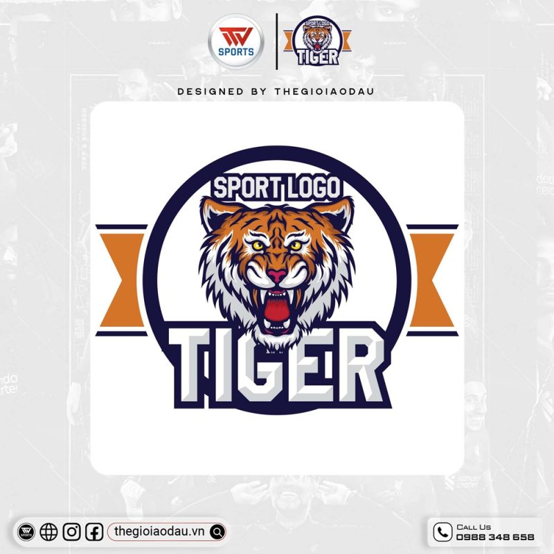 Logo Áo Đấu Tiger Sports Cam Năng Động