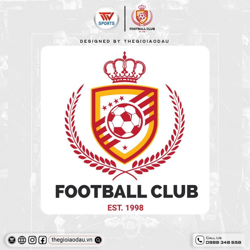 Logo Áo Đấu Màu Đỏ Đậm - Biểu Trưng CLB Bóng Đá Nhiệt Huyết