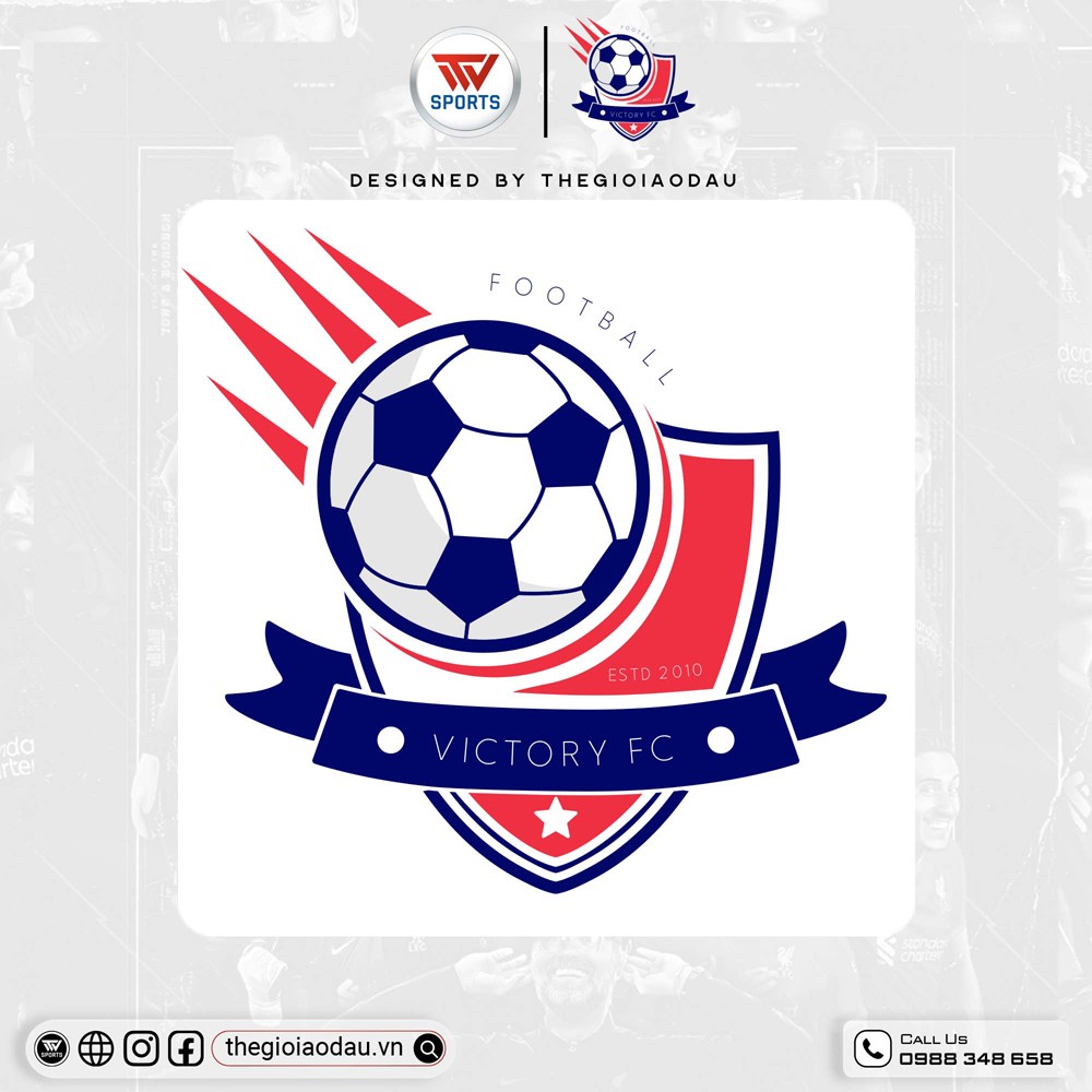 Logo áo đấu màu xanh navy - biểu tượng sức mạnh và đam mê thể thao